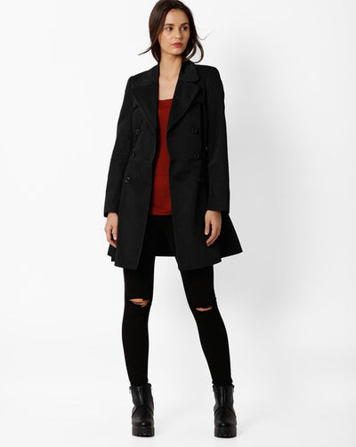 Trench Coat with Notched Lapel