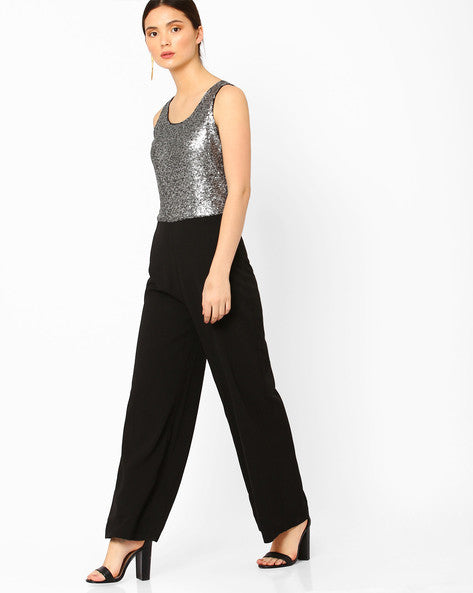 Sequinned Sleeveless Jumpsuit