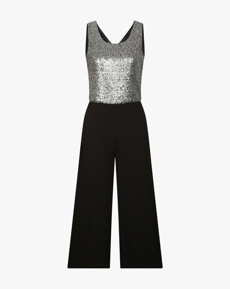 Sequinned Sleeveless Jumpsuit