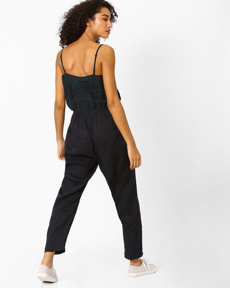 Schiffli Strappy Jumpsuit