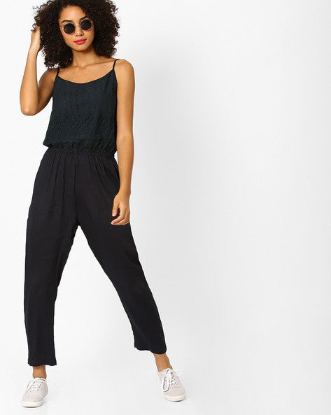 Schiffli Strappy Jumpsuit