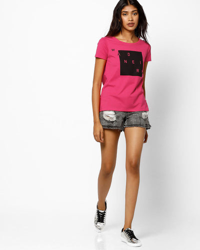 Graphic Print Crew-Neck T-shirt