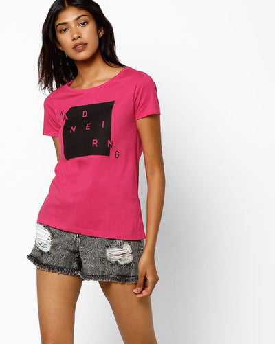 Graphic Print Crew-Neck T-shirt
